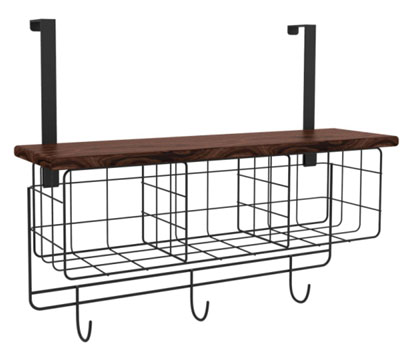 IRON HOOK RACK IN BLACK POWDER COATING