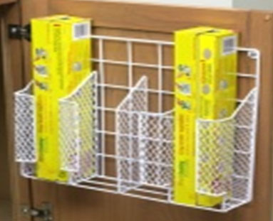 Wrap organizer, white powder coated